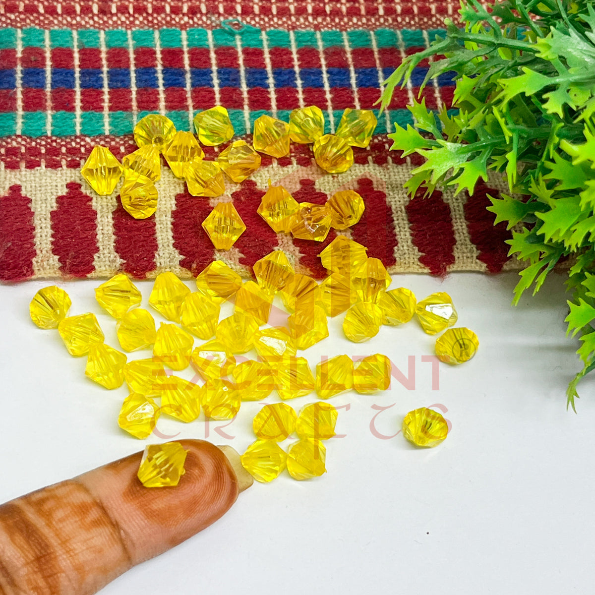 Plastic Beads Bicone-(100pcs Pack)-8mm