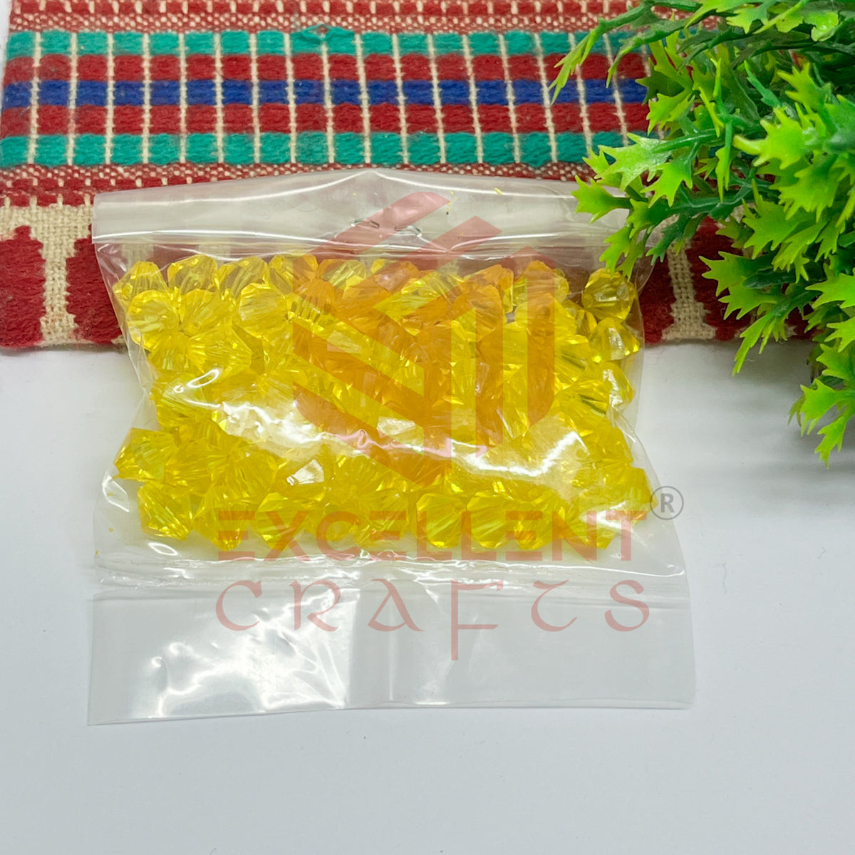 Plastic Beads Bicone-(100pcs Pack)-8mm