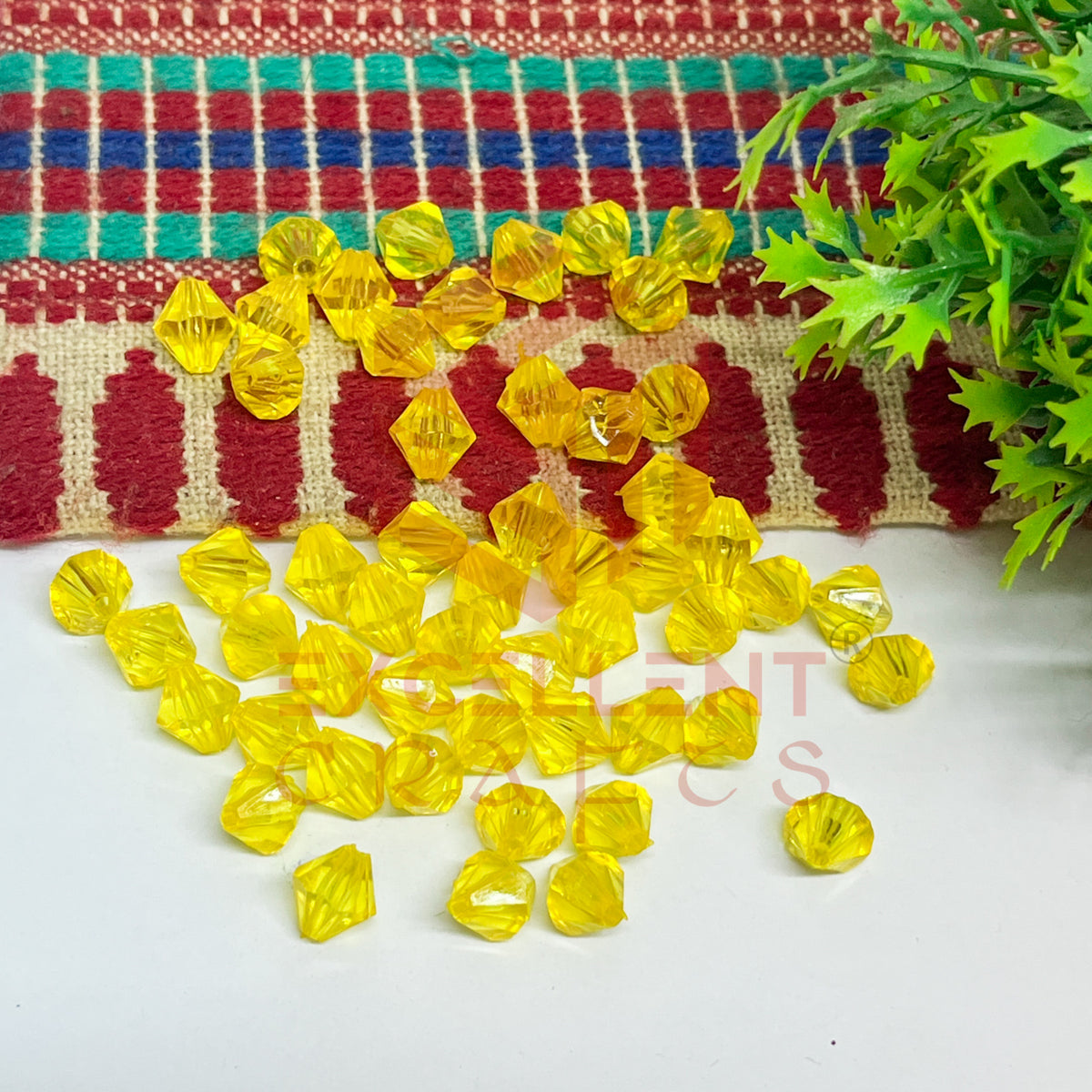 Plastic Beads Bicone-(100pcs Pack)-8mm