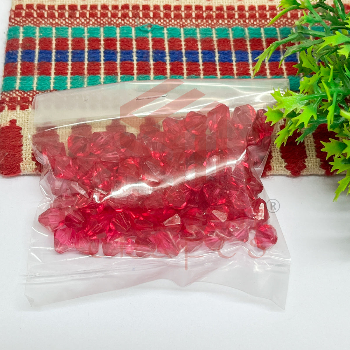 Plastic Beads Bicone-(100pcs Pack)-8mm
