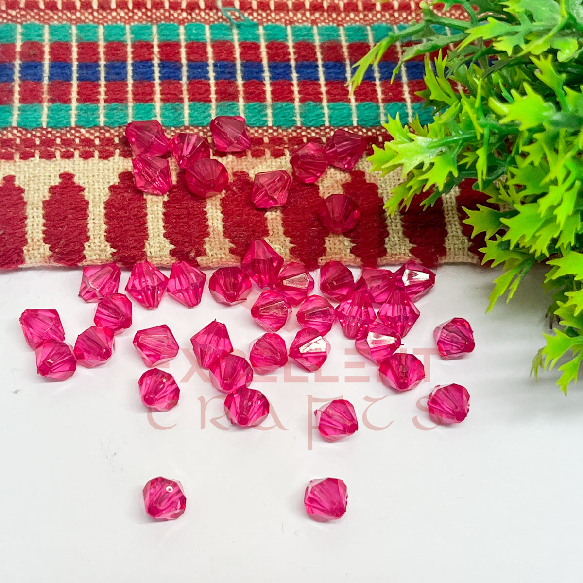 Plastic Beads Bicone-(100pcs Pack)-8mm