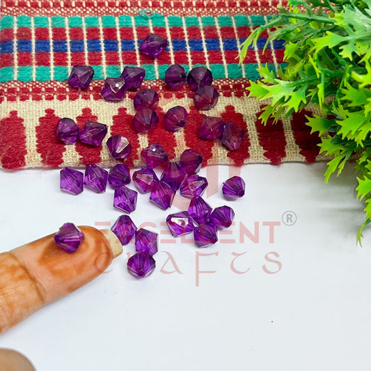 Plastic Beads Bicone-(100pcs Pack)-8mm
