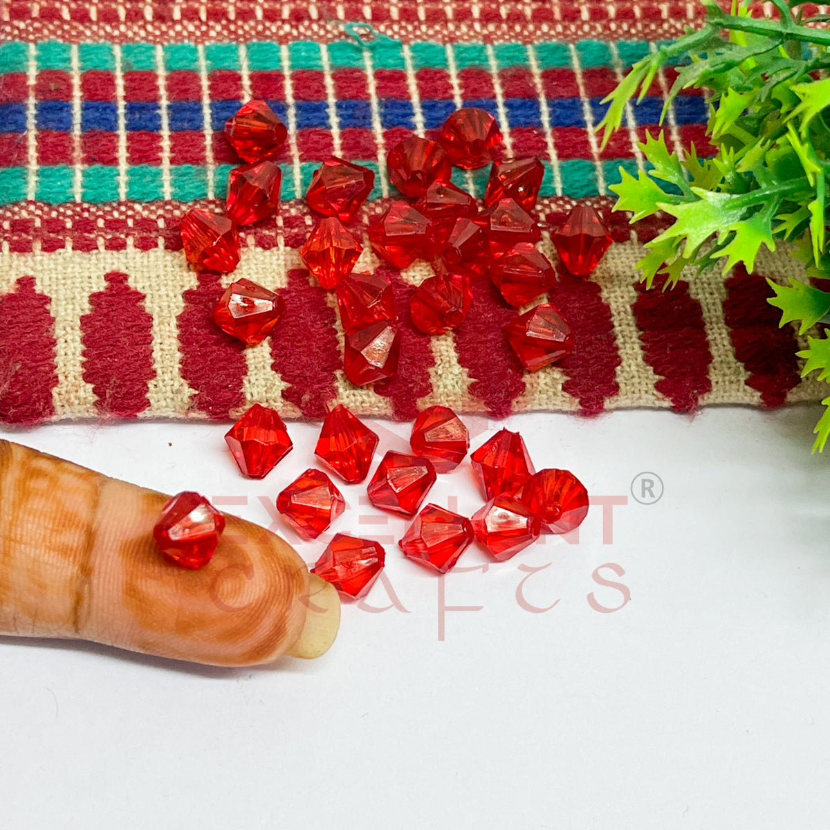 Plastic Beads Bicone-(100pcs Pack)-8mm