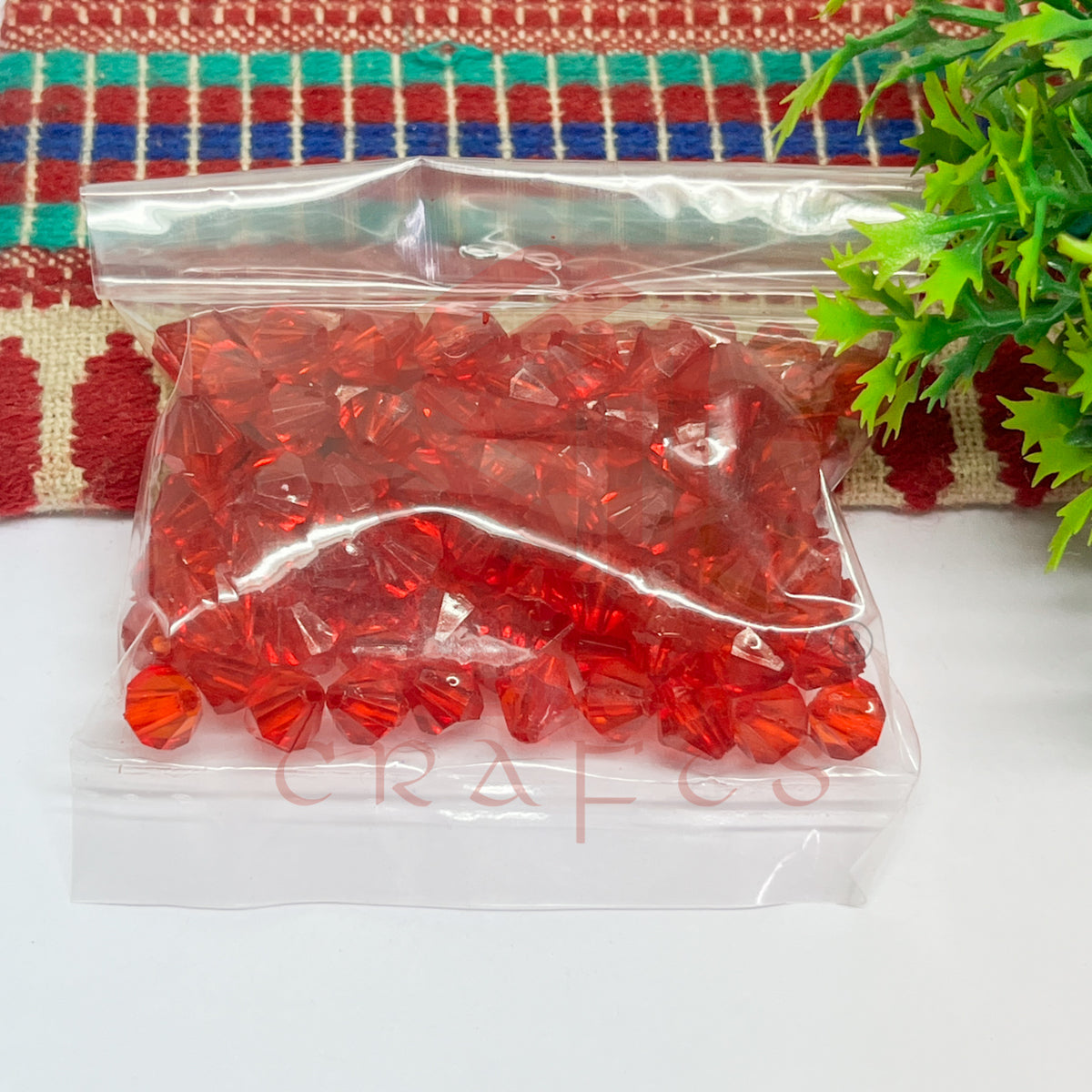 Plastic Beads Bicone-(100pcs Pack)-8mm