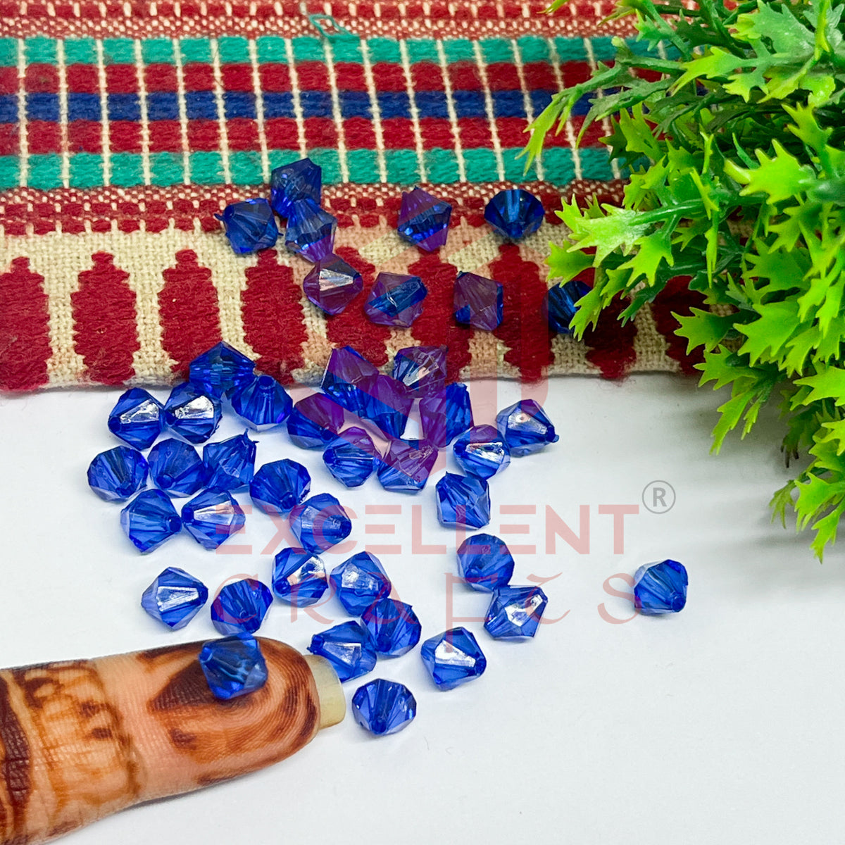 Plastic Beads Bicone-(100pcs Pack)-8mm