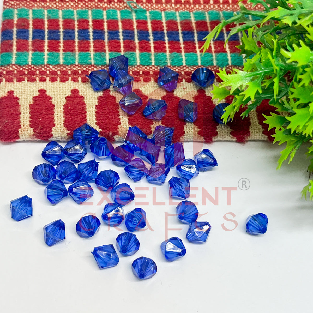 Plastic Beads Bicone-(100pcs Pack)-8mm