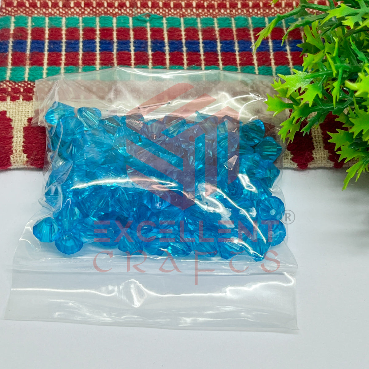 Plastic Beads Bicone-(100pcs Pack)-8mm