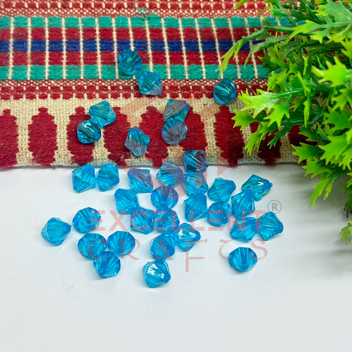 Plastic Beads Bicone-(100pcs Pack)-8mm