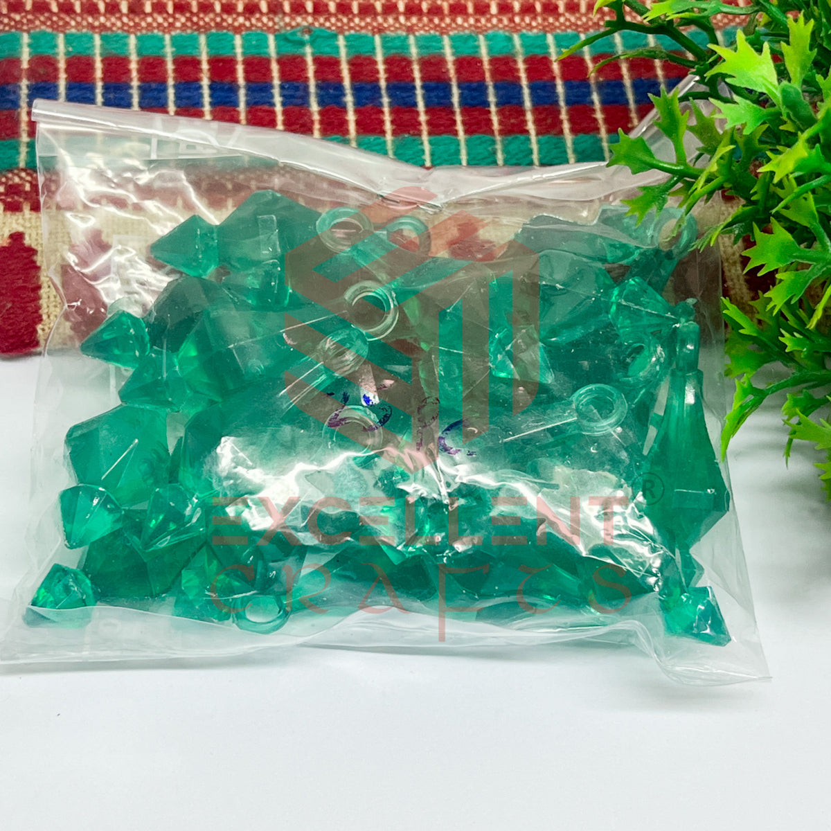 Plastic Beads Gada Design Big-(50pcs Pack)