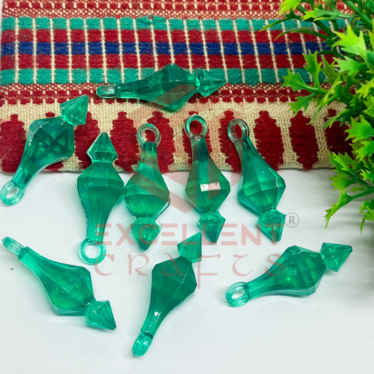 Plastic Beads Gada Design Big-(50pcs Pack)
