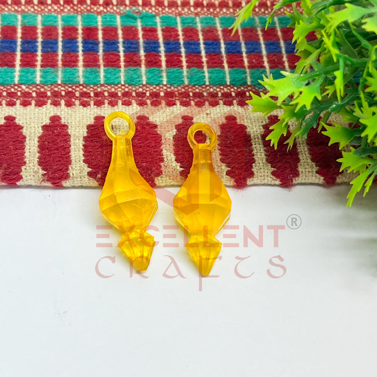 Plastic Beads Gada Design Big-(50pcs Pack)