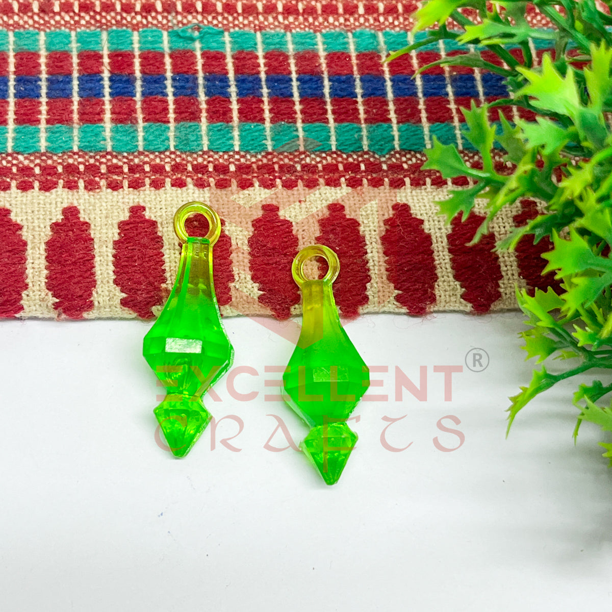 Plastic Beads Gada Design Big-(50pcs Pack)