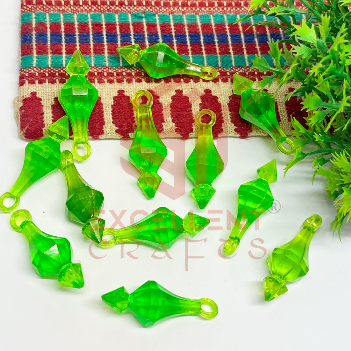 Plastic Beads Gada Design Big-(50pcs Pack)