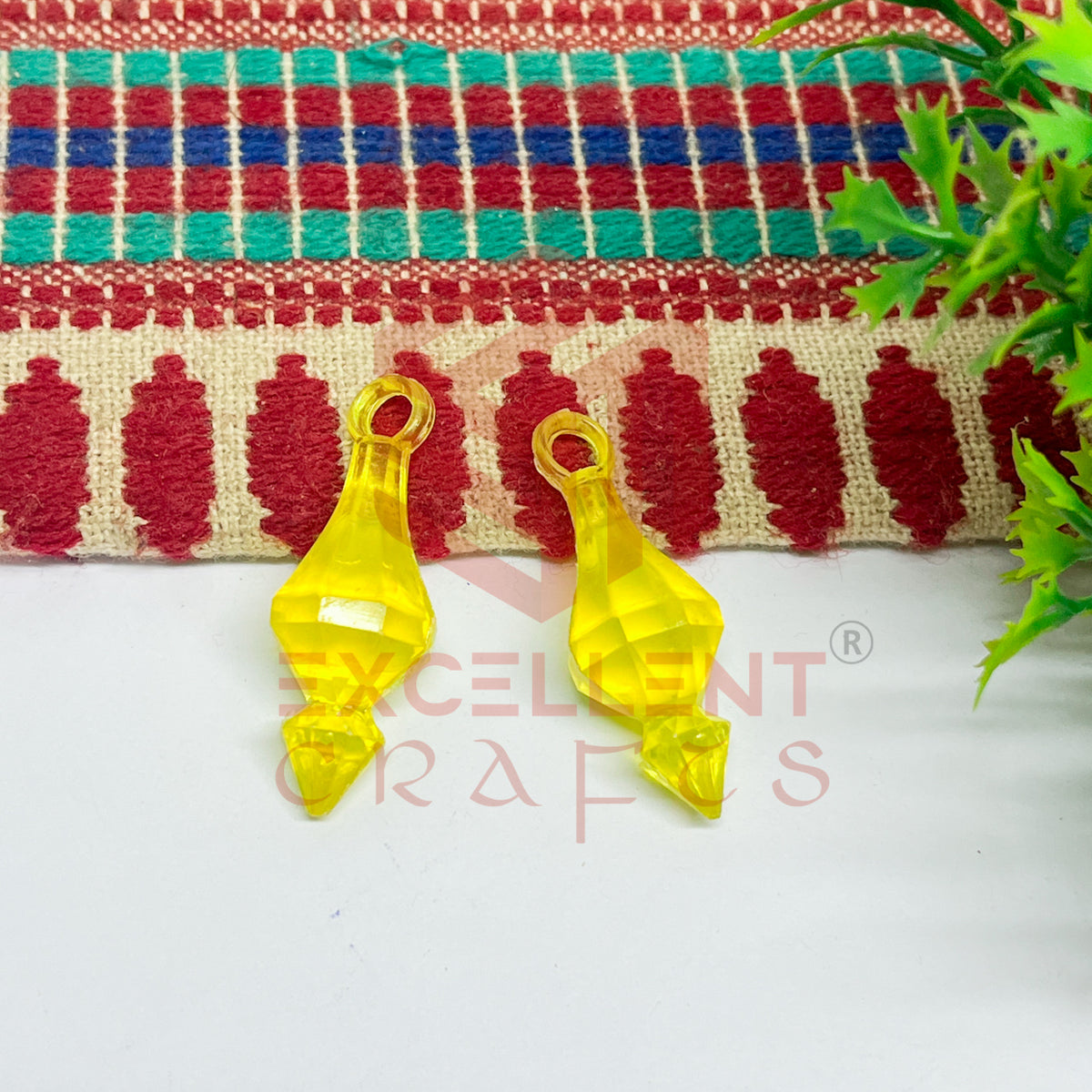 Plastic Beads Gada Design Big-(50pcs Pack)