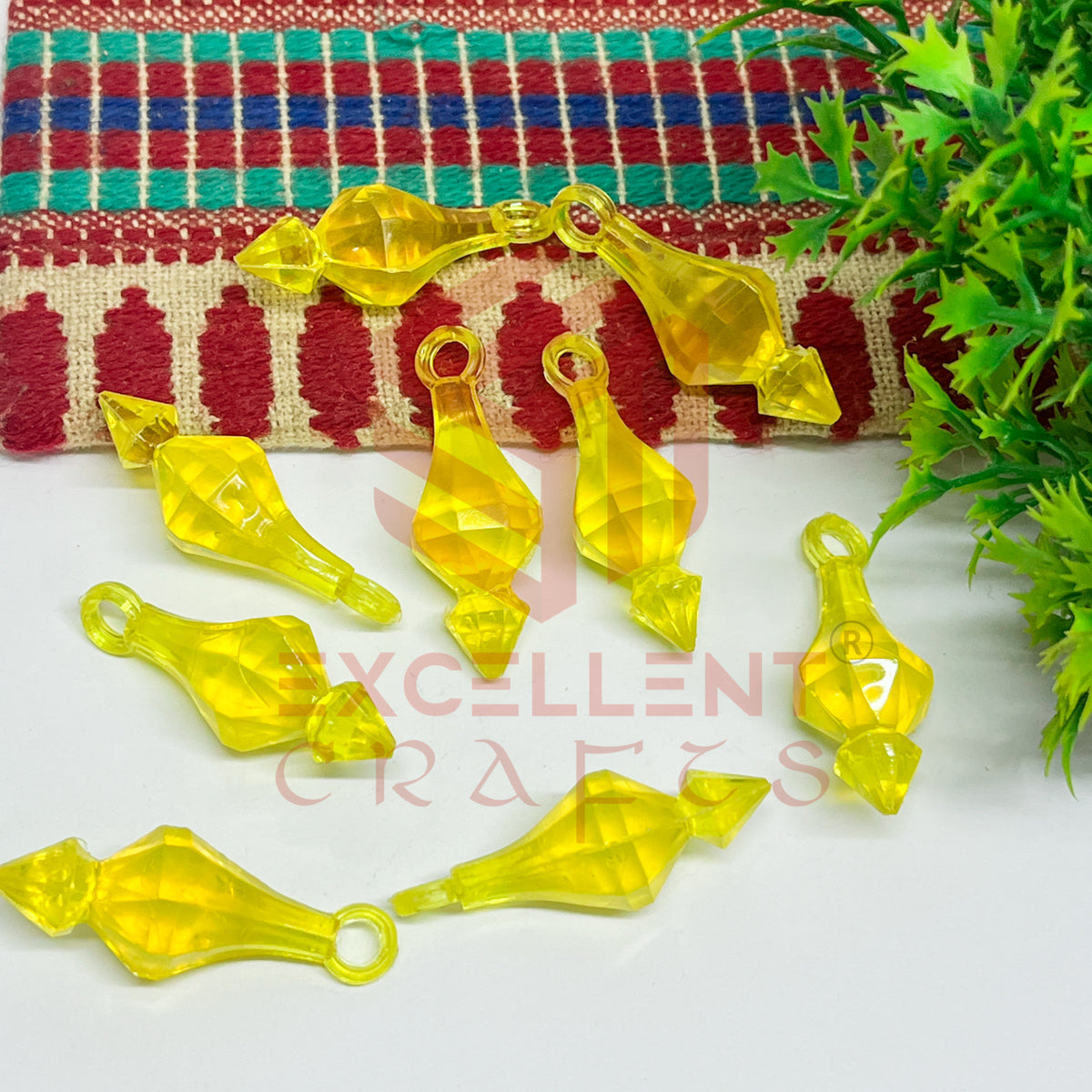 Plastic Beads Gada Design Big-(50pcs Pack)