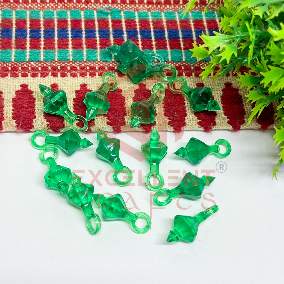 Plastic Beads Gada Design Small-(50pcs Pack)