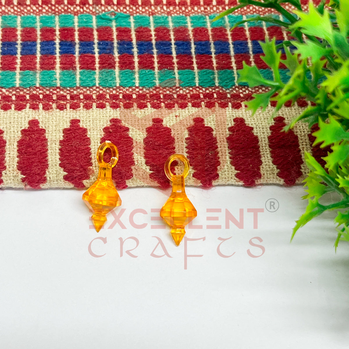Plastic Beads Gada Design Small-(50pcs Pack)