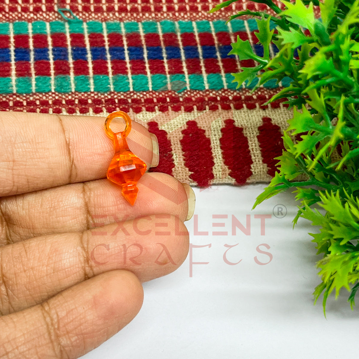 Plastic Beads Gada Design Small-(50pcs Pack)