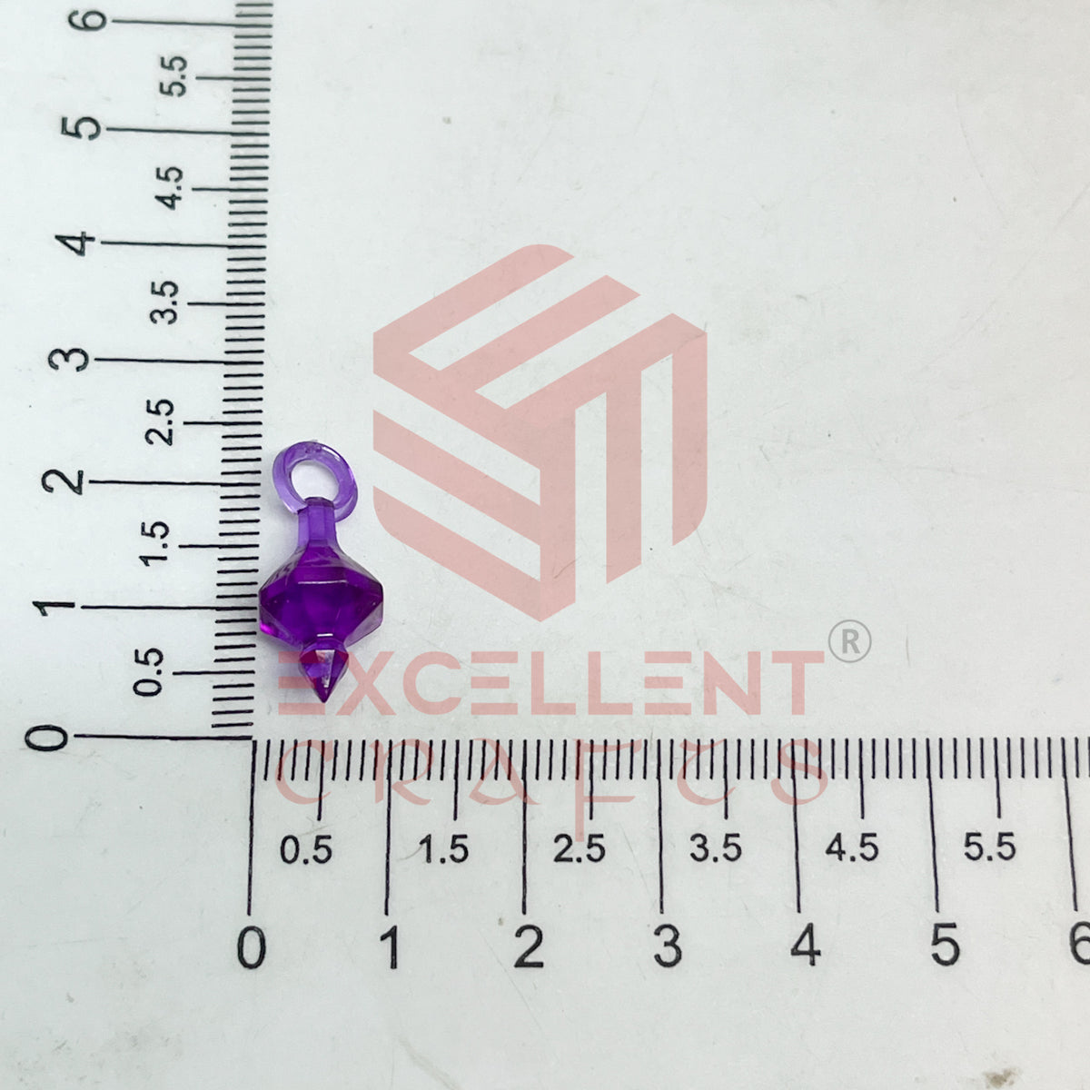 Plastic Beads Gada Design Small-(50pcs Pack)