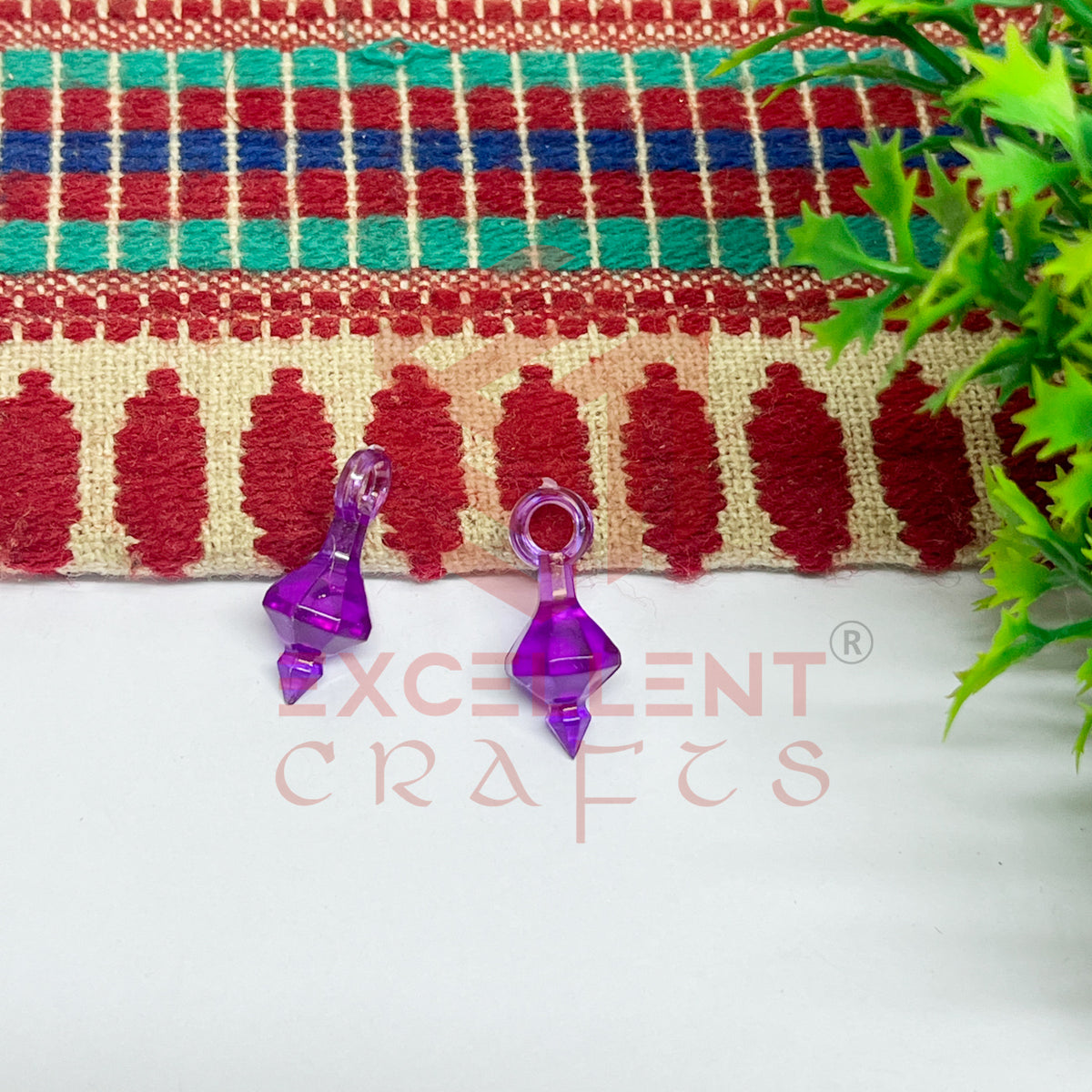 Plastic Beads Gada Design Small-(50pcs Pack)