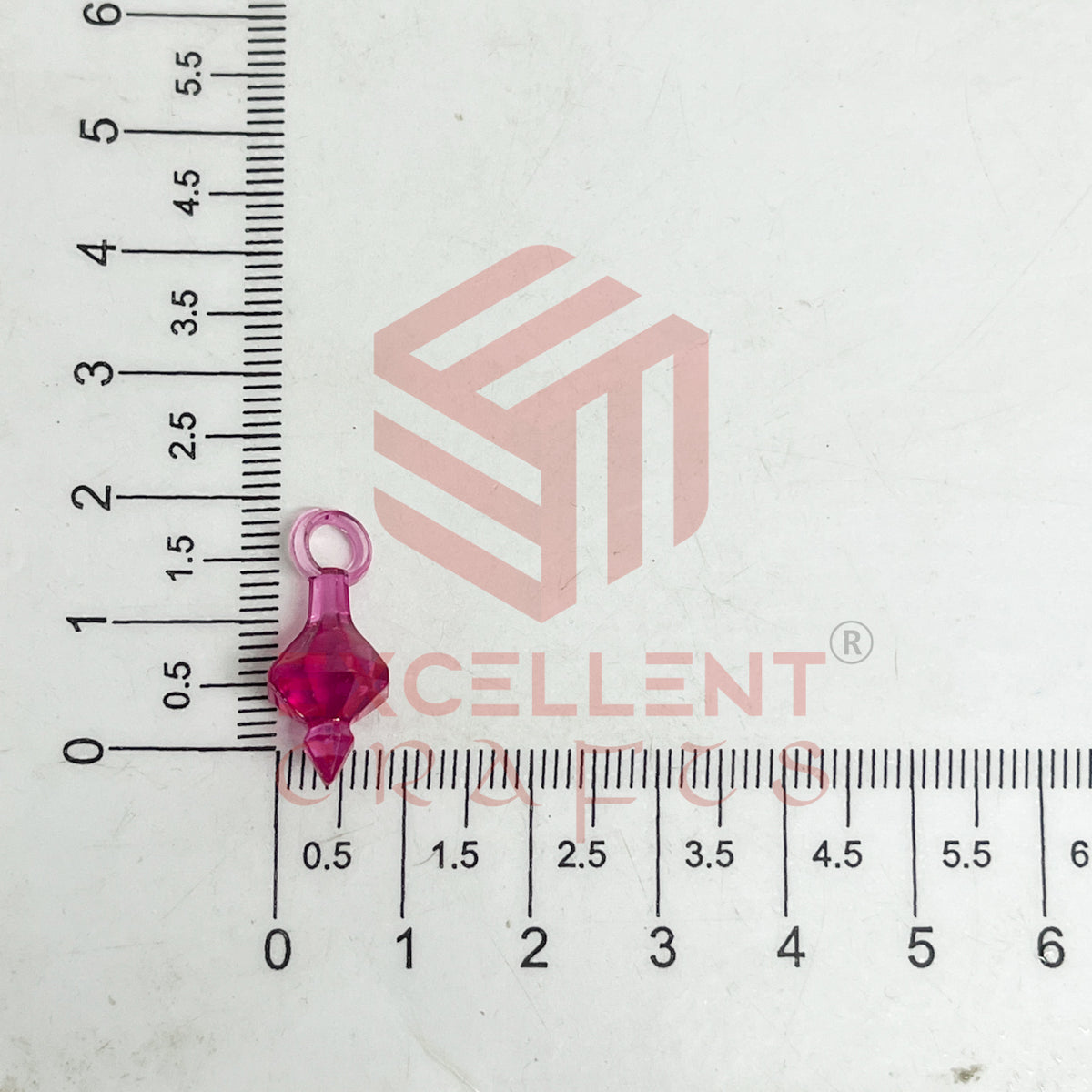 Plastic Beads Gada Design Small-(50pcs Pack)