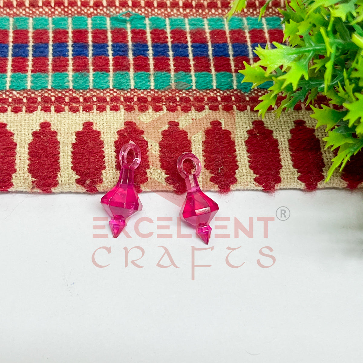Plastic Beads Gada Design Small-(50pcs Pack)
