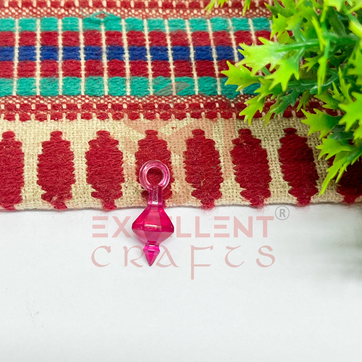 Plastic Beads Gada Design Small-(50pcs Pack)