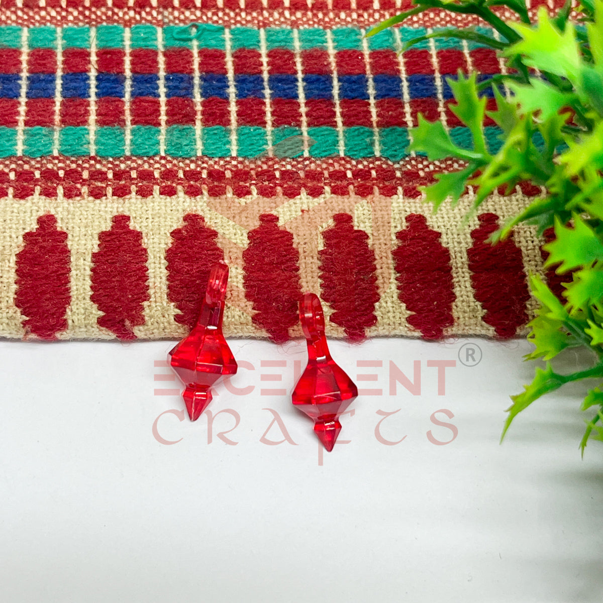 Plastic Beads Gada Design Small-(50pcs Pack)