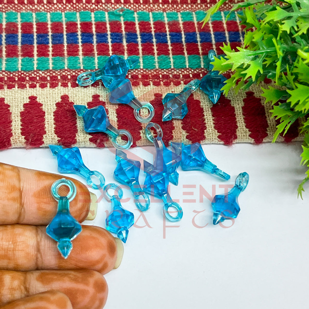 Plastic Beads Gada Design Small-(50pcs Pack)