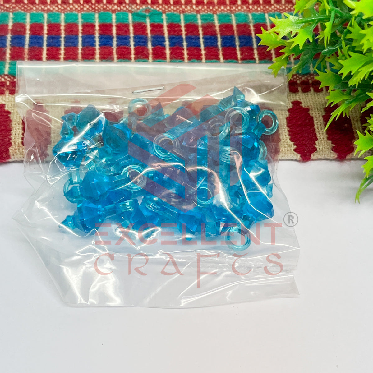 Plastic Beads Gada Design Small-(50pcs Pack)