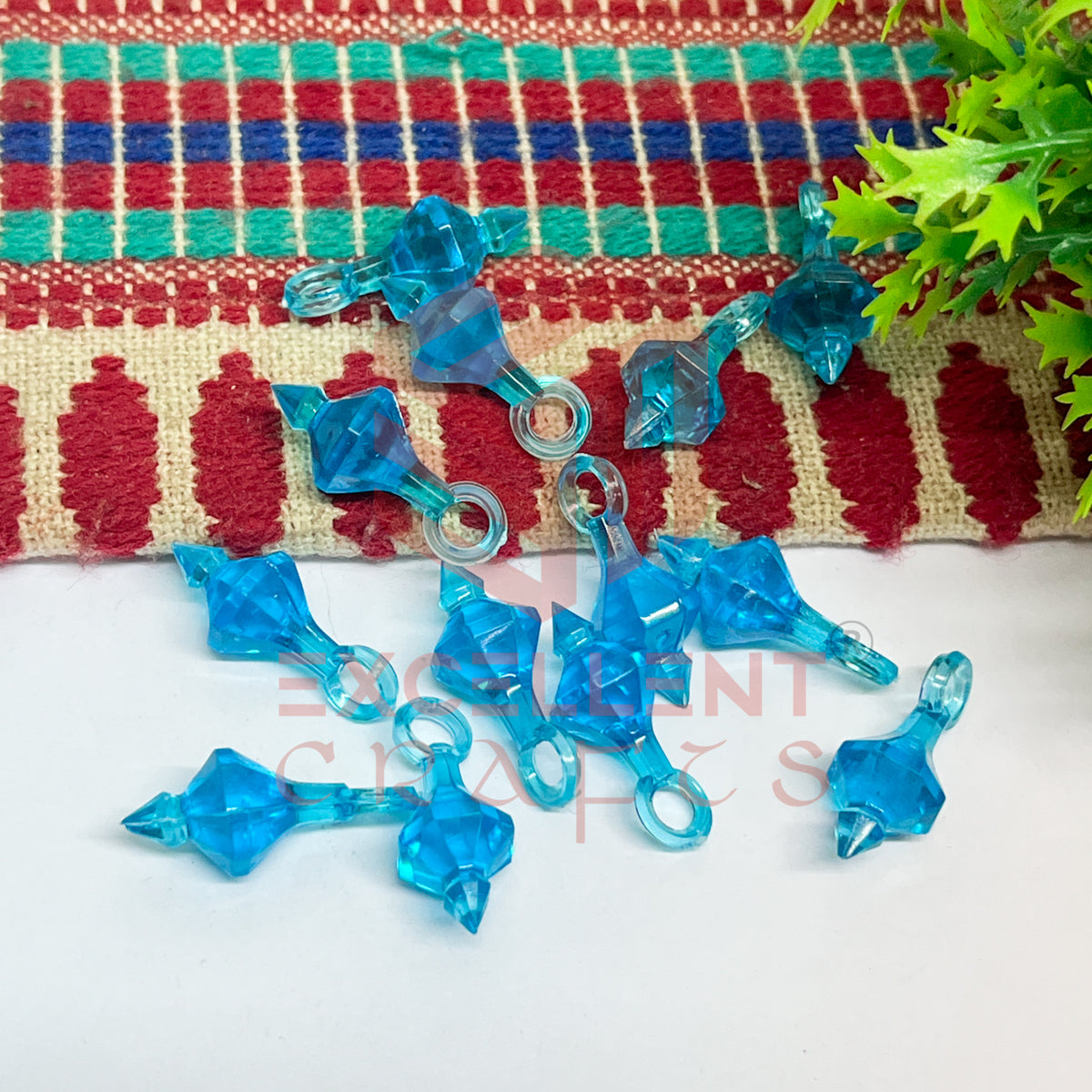 Plastic Beads Gada Design Small-(50pcs Pack)