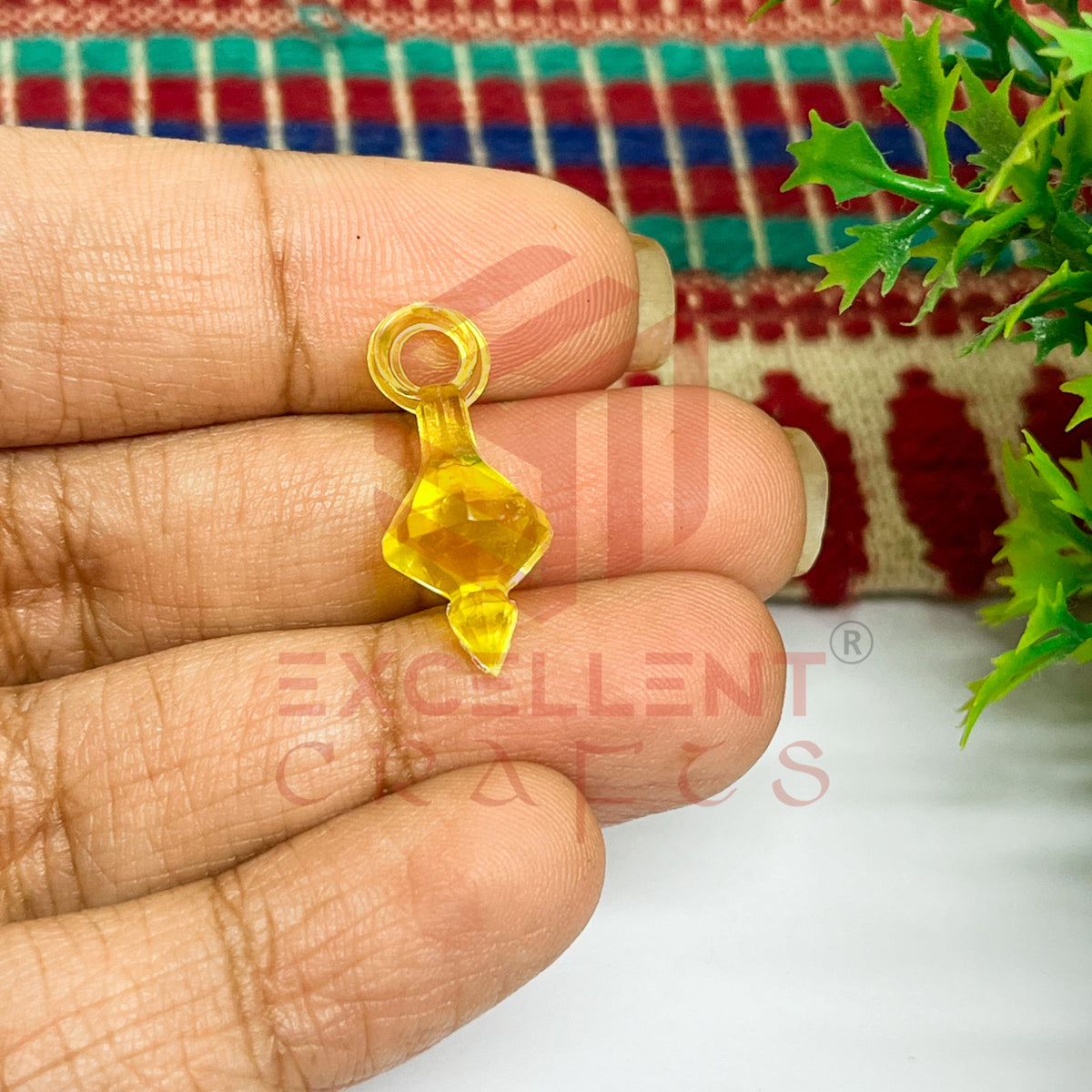 Plastic Beads Gada Design Small-(50pcs Pack)