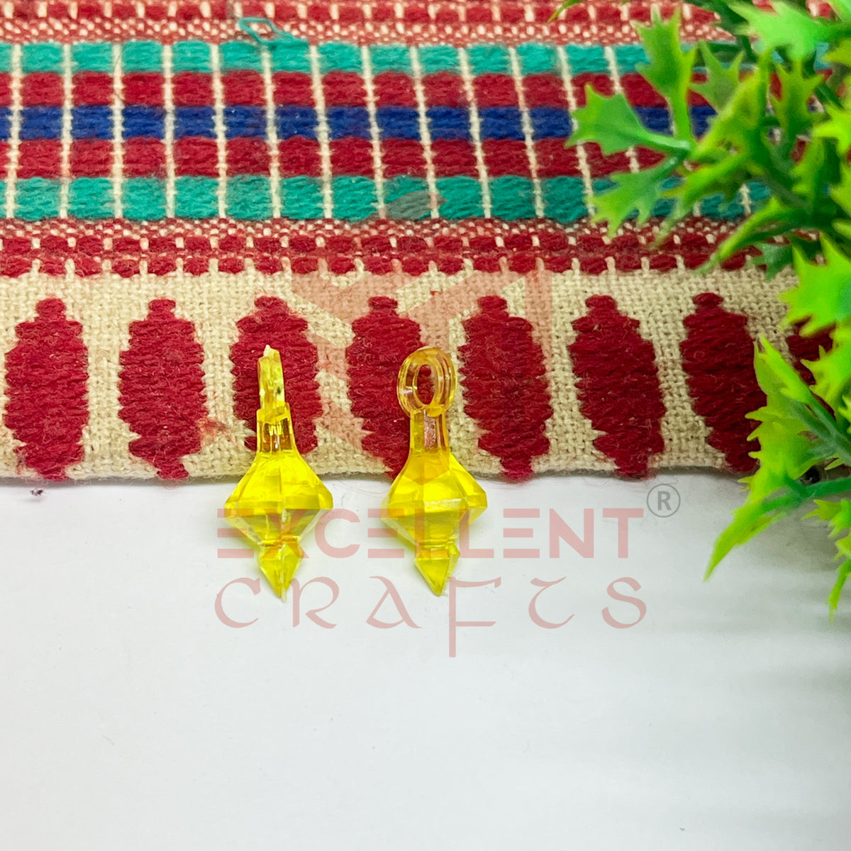 Plastic Beads Gada Design Small-(50pcs Pack)