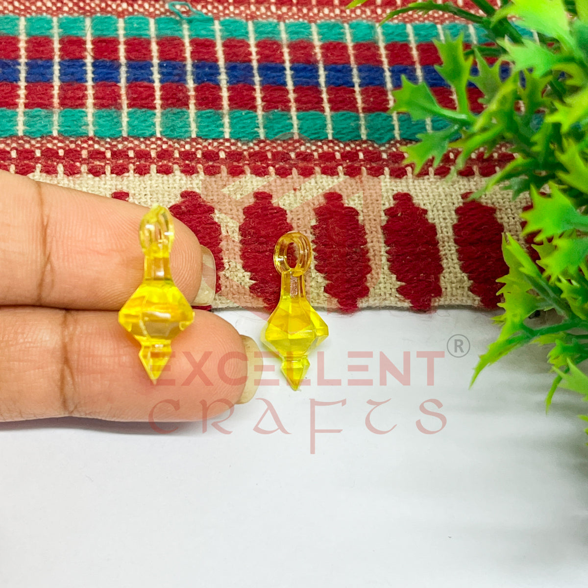 Plastic Beads Gada Design Small-(50pcs Pack)