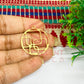 Raw Brass Drop Shape Charm with Jali Design - 1 Pc