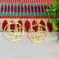 Raw Brass Drop Shape Charm with Jali Design - 1 Pc