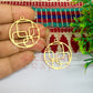 Raw Brass Drop Shape Charm with Jali Design - 1 Pc