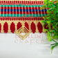 20x25mm Square Shape Stripes Design Raw Brass Charm