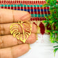 30x32mm Leaf Design Raw Brass Charm