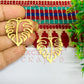 30x32mm Leaf Design Raw Brass Charm