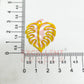 30x32mm Leaf Design Raw Brass Charm