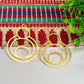Round Oval Combo Design Raw Brass Charm 1 Pc