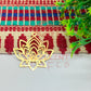 Lotus Flower Design Raw Brass Charm for Earrings 1 Pc