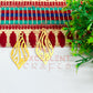 20x42mm Leaf Design Raw Brass Charm