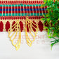 20x50mm Feather Design Raw Brass Charm