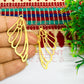 20x50mm Feather Design Raw Brass Charm