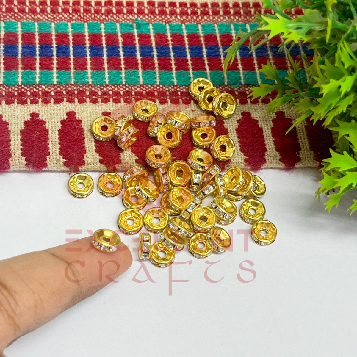 8mm Stone spacer -50pcs pack