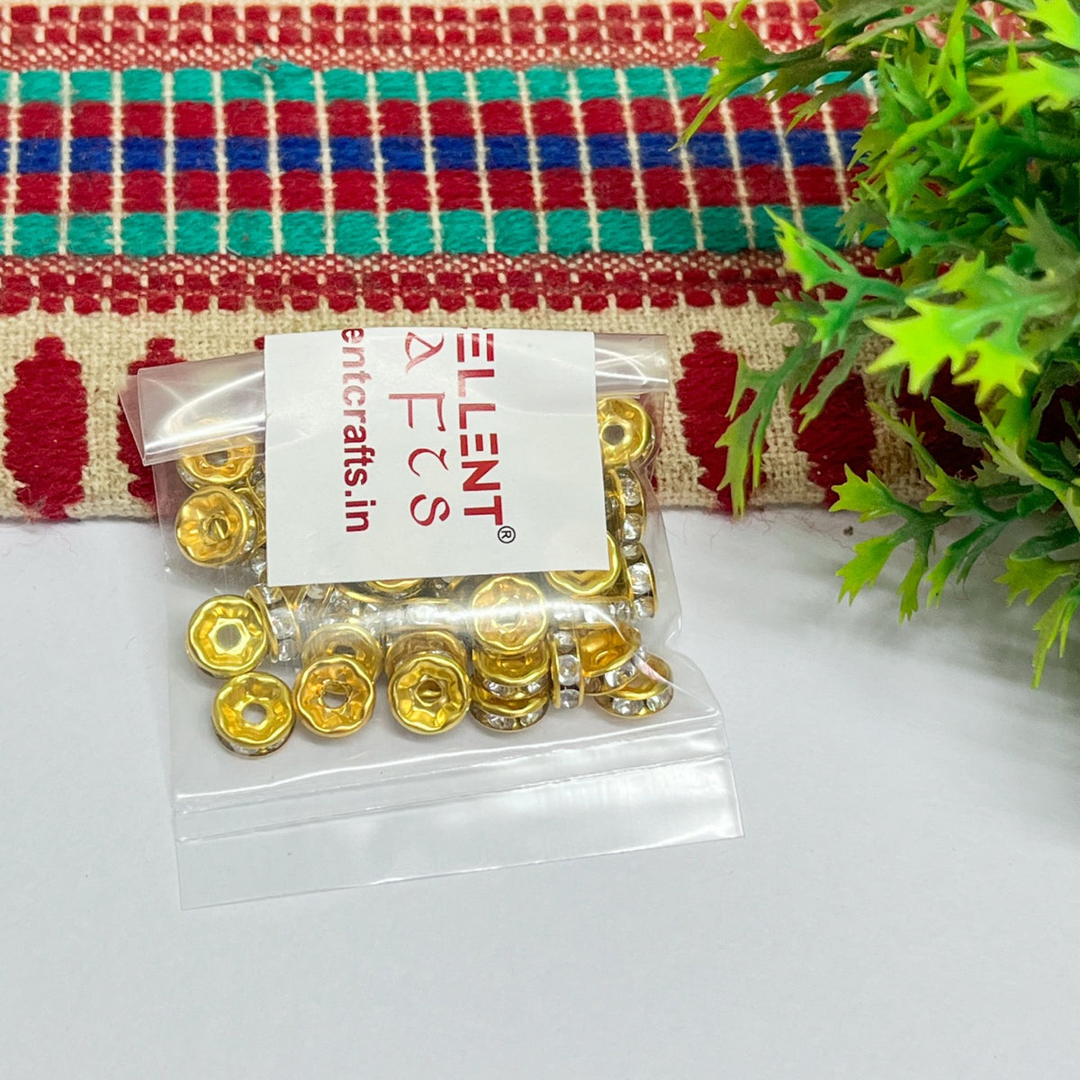 8mm Stone spacer -50pcs pack