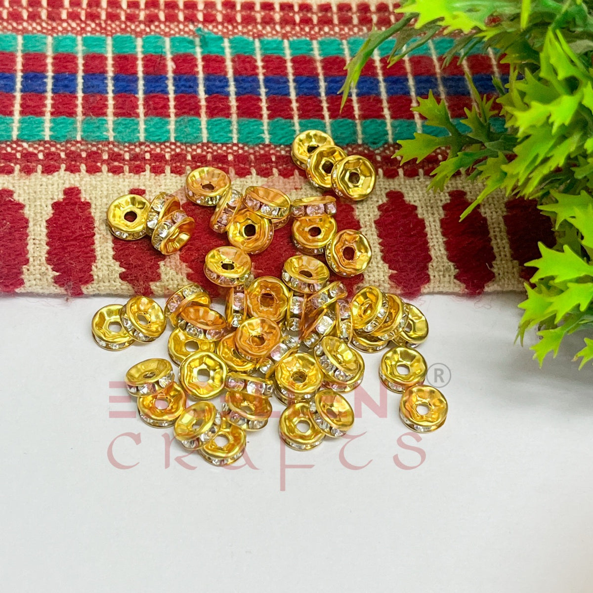 8mm Stone spacer -50pcs pack