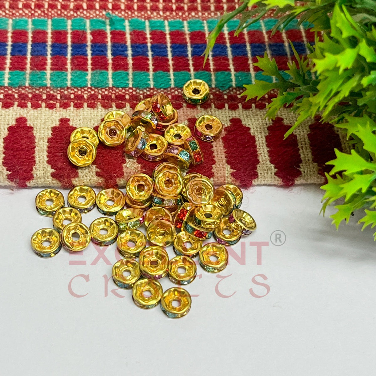 8mm Stone spacer -50pcs pack